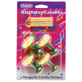 Cake Topper Decor,Margarita Shape Candles (2/PKG)